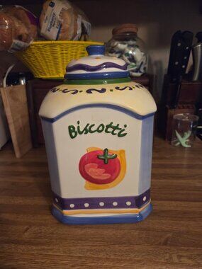Biscotti jar - Hand Painted for Nonni's